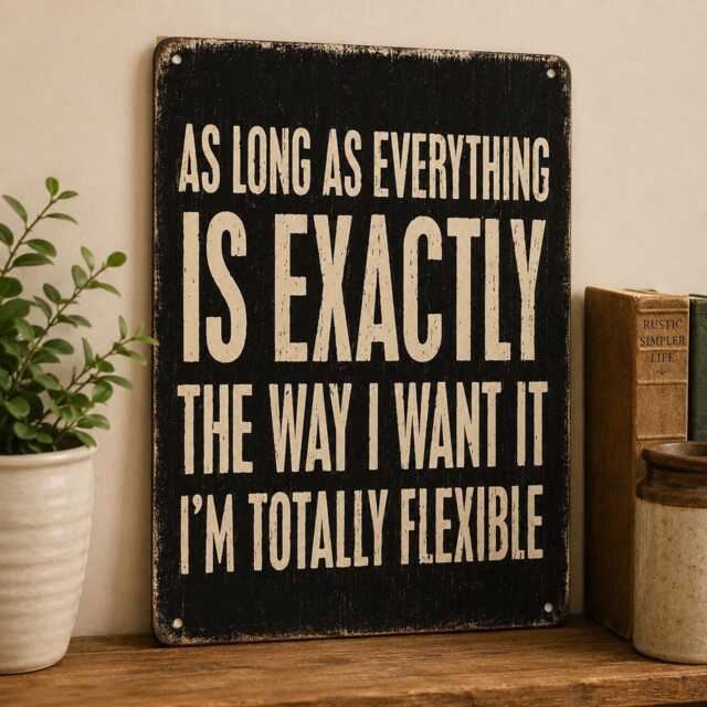 Funny Flexible Sign, Sarcastic Metal Wall Office Decor, Humorous Home Rustic Plaque, Gift For Coworker - image 1