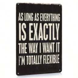 Funny Flexible Sign, Sarcastic Metal Wall Office Decor, Humorous Home Rustic Plaque, Gift For Coworker - thumbnail 2