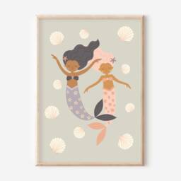 Mermaid, Shell & Sealife Nursery Children's Room Prints. - Prints Only - thumbnail 2