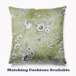 Green Bird Lampshade 20cm 25cm 30cm 35cm 40cm Drum Lamp Shade - Vintage Birds Shade, Olive, Sage Green, Handmade Ceiling Table - thumbnail 4