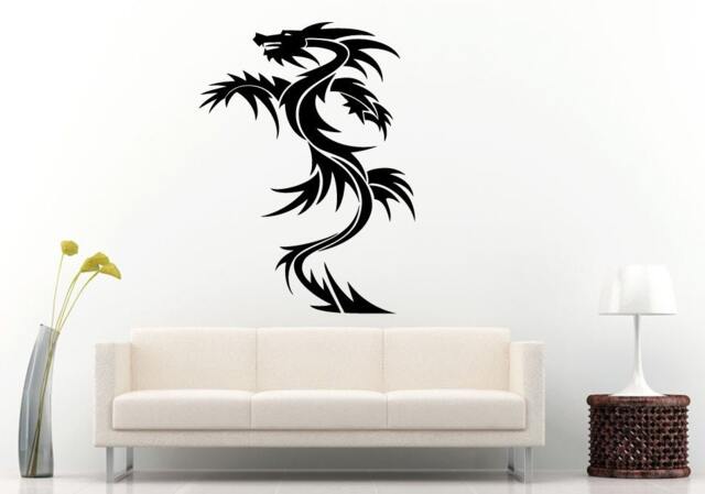 Fire Dragons Tribal Wall Decal Vinyl Sticker Mural Room Decor L764 - image 1
