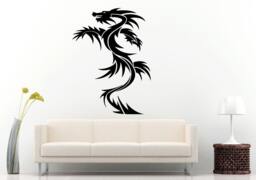 Fire Dragons Tribal Wall Decal Vinyl Sticker Mural Room Decor L764 - thumbnail 1