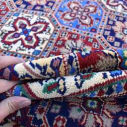 Handmade Afghan Wool Rug Tribal Geometric Bohemian Decor - 6.5x4.9 Ft - thumbnail 4