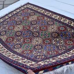Handmade Afghan Wool Rug Tribal Geometric Bohemian Decor - 6.5x4.9 Ft - thumbnail 3