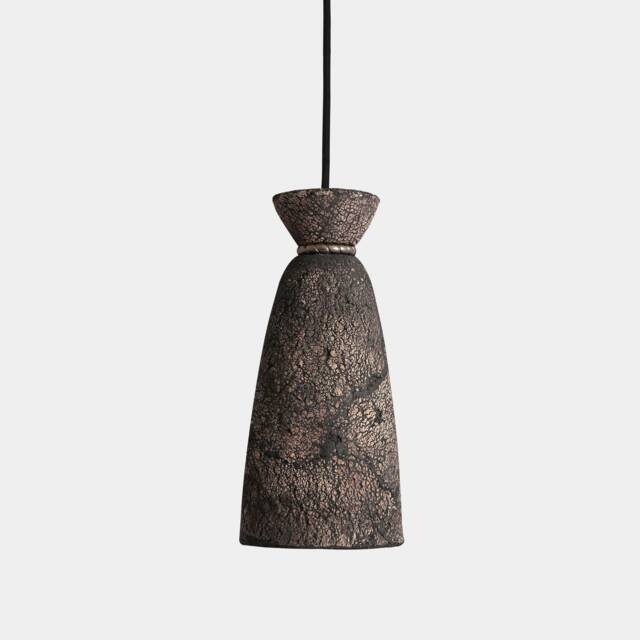 Pando Organic Ceramic Pendant Light Black Clay 5.5 - image 1