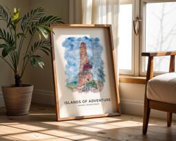 Islands Of Adventure, Universal Orlando Resort Theme Park Print A3-A4-A5-A6 - thumbnail 1