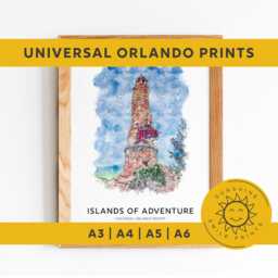 Islands Of Adventure, Universal Orlando Resort Theme Park Print A3-A4-A5-A6 - thumbnail 2