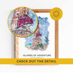 Islands Of Adventure, Universal Orlando Resort Theme Park Print A3-A4-A5-A6 - thumbnail 3