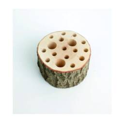 Rustic Wood Ce Certified Pen Holder With Different Holes, Wooden Rustic Desk Organizer - thumbnail 4