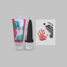Ladbug - Red & Black - 2 Bio Babystempel Tube ?? 50Ml Choose Third Color For Beautiful Hand - & Footprints Baby Imprint Kit