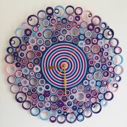 Wall Clock, Paper Unique Wall Clocks, Living Room Decor, Bedroom Decor, Housewarming Gift - thumbnail 2