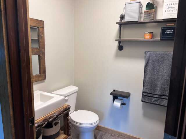 Rustic Industrial Toilet Paper Holder With Wood Shelf - image 1