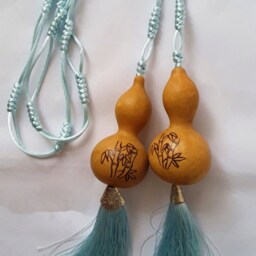 Handmade Gourd Tassel Curtain Tiebacks Rope Knot Holders - Set Of Two - thumbnail 2