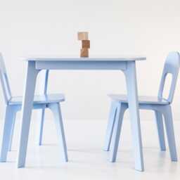 Plywood Kids Table & Chairs, Montessori Desk Set, Back To School First-Grader Furniture - thumbnail 4