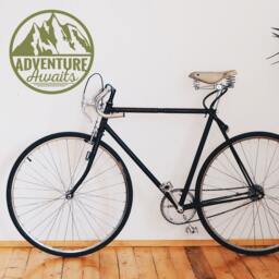 Adventure Awaits Mountain Vinyl Decal - Wanderlust Wall Art