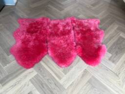 Pink Sheepskin, Flamingo Pink, Bright Pink Sheepskin Rug, Girls Room, Fur, Triple Size, X Wide Accessories, Fur Rug - thumbnail 1