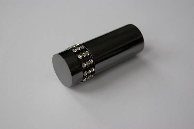 Curtain Pole Finial - Crystal Shiny Black/Onyx ??19mm - Pack Of 1 - image 1
