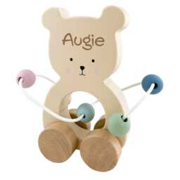 Personalised Rabbit Abacus For Babies - Montessori Baby Toys Newborn Gift -Eco Baby Shower Sensory Toy Wooden Development - thumbnail 2