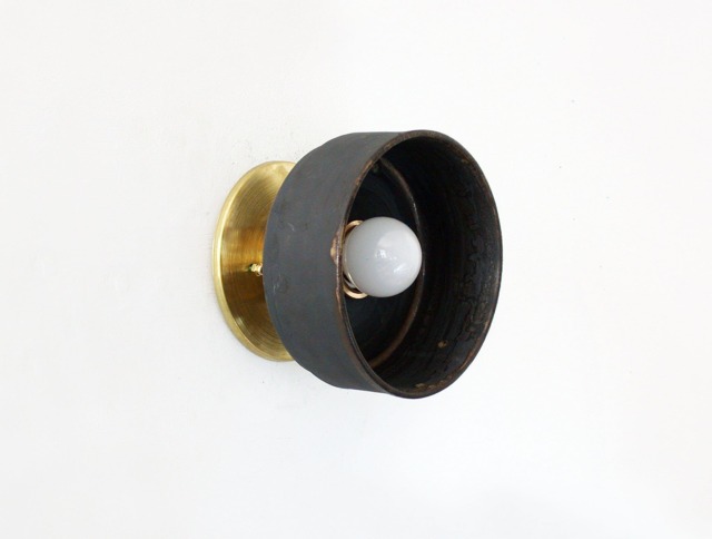Rustic Dark Brown Ceramic Sconce Light Wall Fixture Kitchen Vanity Foyer - image 1