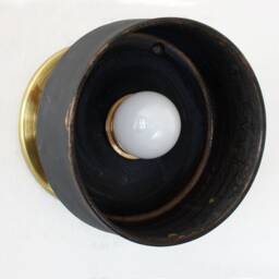 Rustic Dark Brown Ceramic Sconce Light Wall Fixture Kitchen Vanity Foyer - thumbnail 4