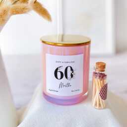 Sixty & Fabulous For All Ages Personalised Birthday Scented Candle Gift For Her Best Friend 21st 30Th 40Th 50Th 60Th Mum Sister Colleague - thumbnail 1