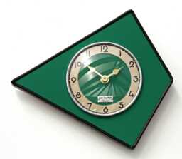 Retro Green Wall Clock - 27cm New Handmade Formica Atomic Style Mid Century Vintage French Gift Off The Clocks