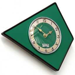 Retro Green Wall Clock - 27cm New Handmade Formica Atomic Style Mid Century Vintage French Gift Off The Clocks - thumbnail 2