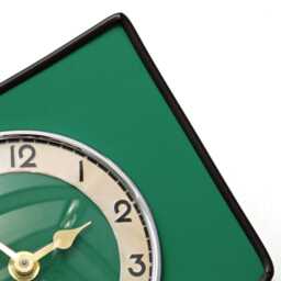 Retro Green Wall Clock - 27cm New Handmade Formica Atomic Style Mid Century Vintage French Gift Off The Clocks - thumbnail 3