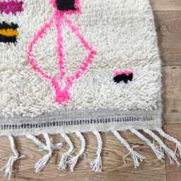 Handmade Blue Moroccan Rug Berber Wool Area Rug - thumbnail 4