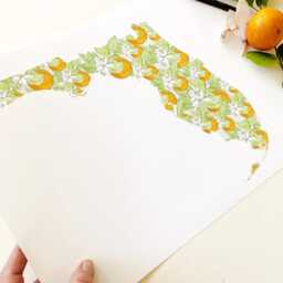 Florida State Flower Map Watercolor Orange Tree Blossom - Art Print Wall Usf Uf Ucf Graduation Wedding Anniversary Realtor Moving Gift - thumbnail 3