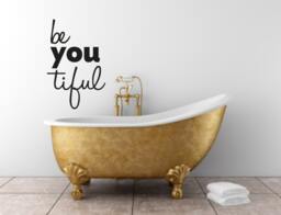 Wall Decal Quote - Beautiful Vinyl Inspirational Be You Tiful Be-You-Tiful - thumbnail 1