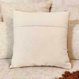 Rust Orange & Ivory Cotton Hand Loom Woven Textured Cushion Cover Boho Throw Pillow Case - thumbnail 4