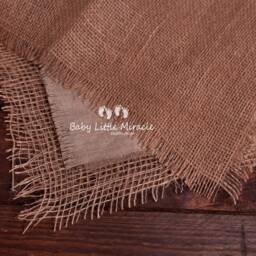 Mini Burlap Blankets Set 50x50cm - 20x20Inch, Burlaps, Burlap, Newborn Photo Prop, Burlap, Baby Shower, Vintage Props, Blanket - thumbnail 3