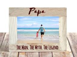 Personalized Engraved Wood Picture Frame, Father's Day Gift