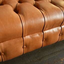 Handmade 3 Seater Vintage Tan Leather Chesterfield Sofa - thumbnail 3