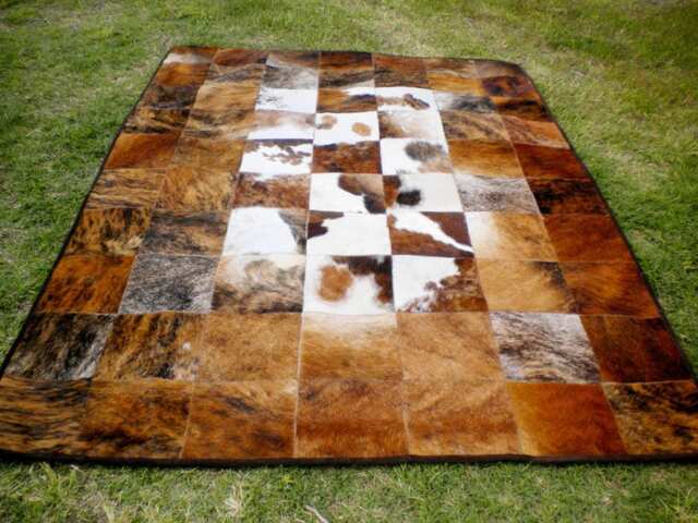 Ask For Any Size Patchwork Cowhide Rug Natural Hair On - Area Genuine Natural Black, White, Dark Brown Beige Tones Soft Pa9 Custom Made - image 1
