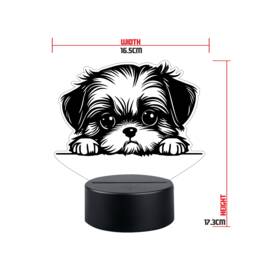 Personalised Shih Tzu Led Night Light Engraved Dog Lamp - thumbnail 1