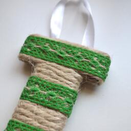 Letter Decor - Wall Nursery Baby Shower Jute Ornament Kid Name Kids Room Deco - thumbnail 2