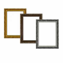 Ornate Dahlia Picture Frame, Vintage Style Gold Silver Bronze Frames - thumbnail 1