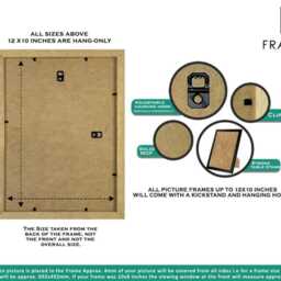 Solid Wood Photo Frame - Matte Black Finish, With Mount - thumbnail 3