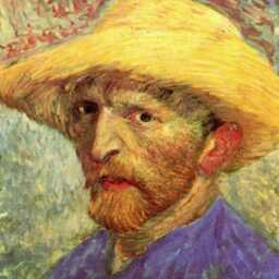 Photo Art Print With Passe-Partout Van Gogh Self-Portrait Straw Hat 18x24 cm - thumbnail 2