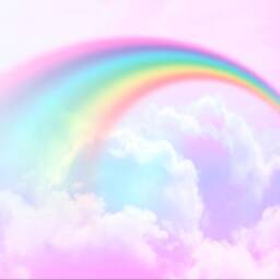Rainbow Fantasy Heaven Wall Mural Rainbowin Clouds Backdrop Nursery Decor Baby Girl Customizable Design Removable Wallpaper - thumbnail 2