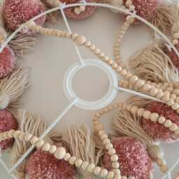 Bohemian Tassels Chandelier Girl Nursery Beaded Ceiling Lamp - thumbnail 3