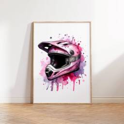 Bmx Girl Print - Set Of 3 Pink Prints - Poster Bedroom Decor Gift For Bmxing Bike Artwork Biking Watercolour Wall Art Images - thumbnail 3
