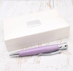 Elegant Diamond Cut Luxury Lilac Pen Set With Personalised Engraved Box - thumbnail 1