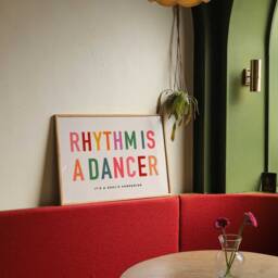 Rhythm Is A Dancer Print, Trendy Lyrics Poster, Music Wall Art, Colourful Prints, Quirky Unframed - thumbnail 3
