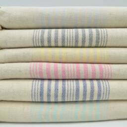 "Pink Striped Towel, Linen Towel, Turkish Hammam Peshtemal, 40""x67" - thumbnail 4