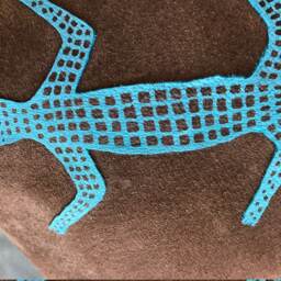 Southwestern Double Sided Suede Applique Decorative Pillow - thumbnail 3