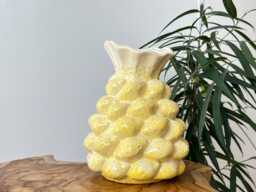 Vase Flower Vase Yellow Ceramic Pineapple Design Table Decoration Flowers Interior Gift Home Decor Homedecor - thumbnail 1