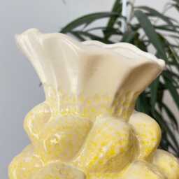 Vase Flower Vase Yellow Ceramic Pineapple Design Table Decoration Flowers Interior Gift Home Decor Homedecor - thumbnail 3
